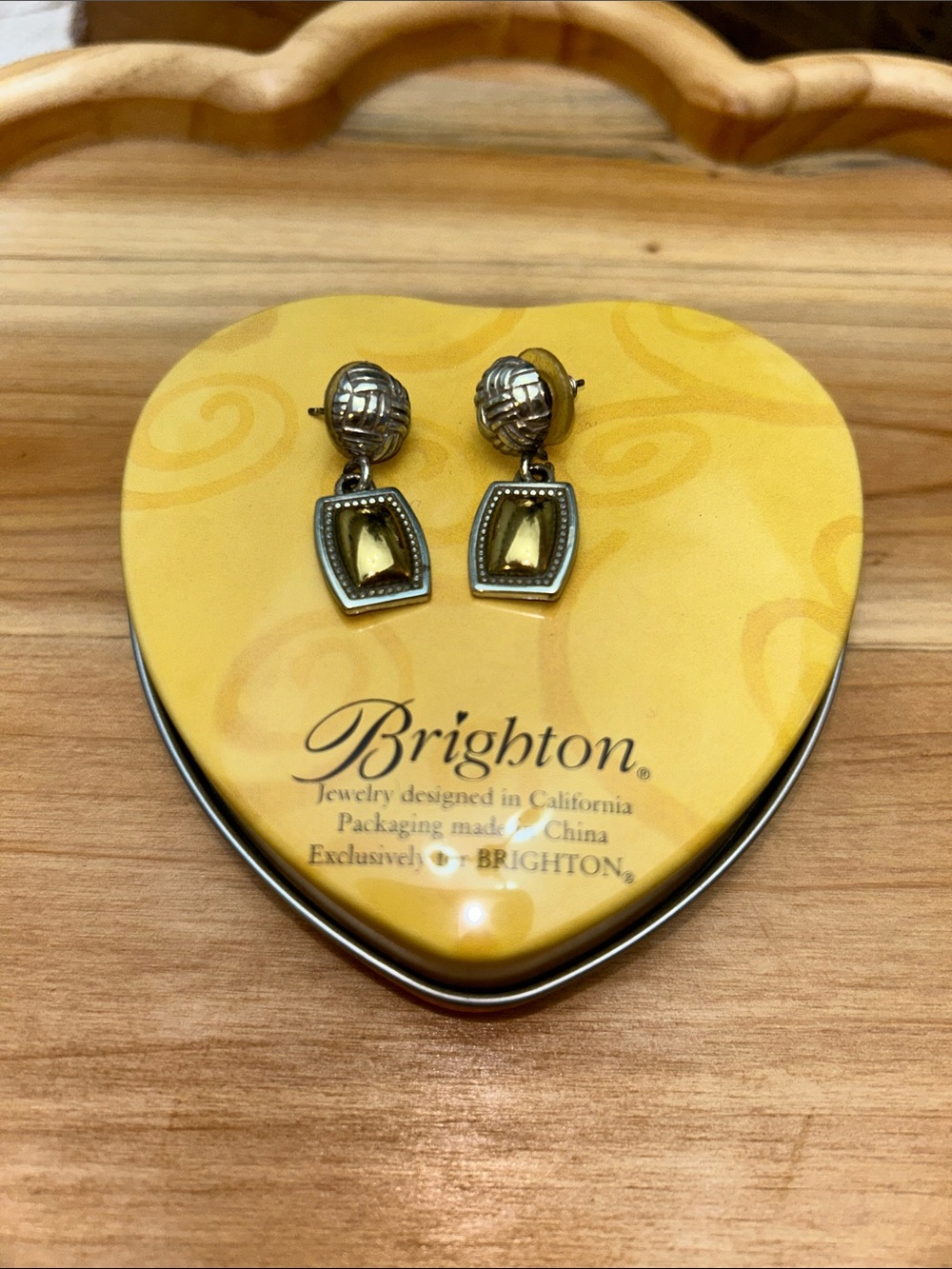 Brighton Gold and Silver Drop Earrings